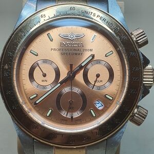 Invicta Speedway Professional Silver/Goldtone Chronograph Men's Watch w/Date
